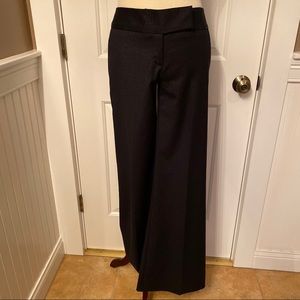 Liquid PANTS NEW TROUSERS WIDE LEG BLUE SILVER METALLIC FLAT FRONT Size 4 NWT